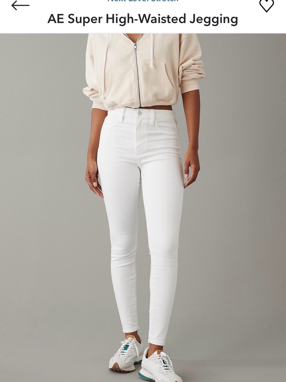American Eagle Outfitters Cream Skinny Jeans